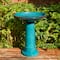 Glitzhome® 21.5" Faux Ceramic Tall Pedestal Birdbath